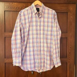Tailorbyrd Mens Button Down Checked Dress Shirt